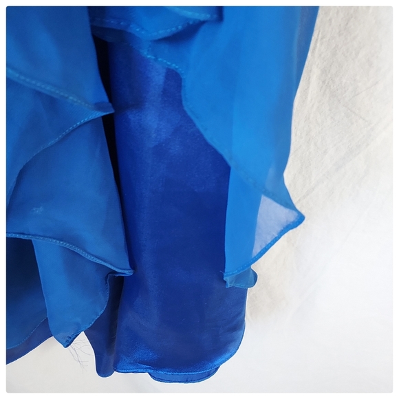 Vintage Royal Blue Embelled Gown by LARA - Picture 6 of 8